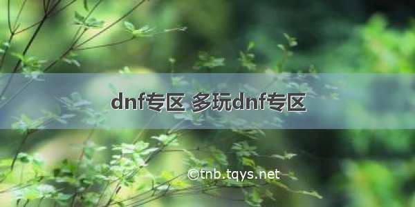 dnf专区 多玩dnf专区