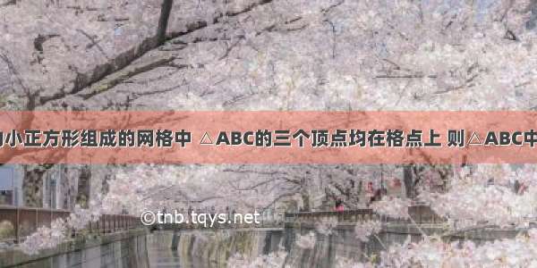 在边长为1的小正方形组成的网格中 △ABC的三个顶点均在格点上 则△ABC中BC边上的高