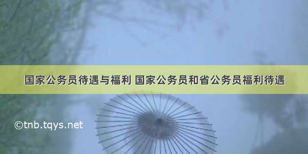 国家公务员待遇与福利 国家公务员和省公务员福利待遇