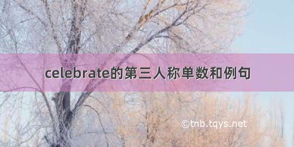 celebrate的第三人称单数和例句