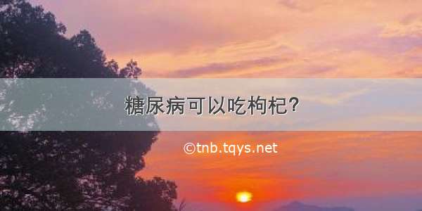 糖尿病可以吃枸杞？