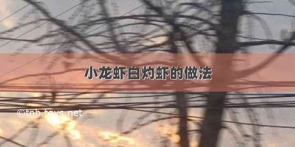 小龙虾白灼虾的做法