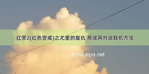 红警2(红色警戒)之尤里的复仇 局域网对战联机方法