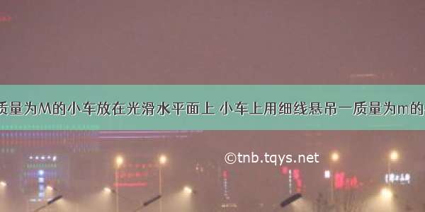 如图所示 质量为M的小车放在光滑水平面上 小车上用细线悬吊一质量为m的小球 M＞m 