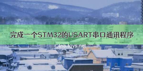 完成一个STM32的USART串口通讯程序