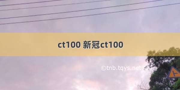 ct100 新冠ct100