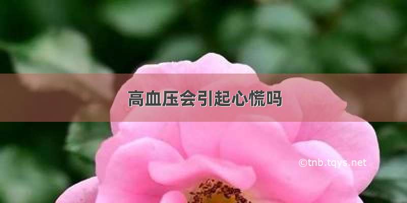 高血压会引起心慌吗