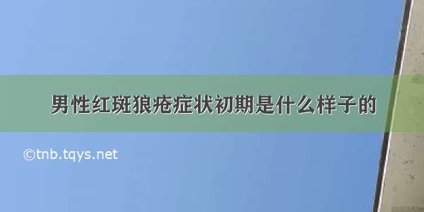 男性红斑狼疮症状初期是什么样子的