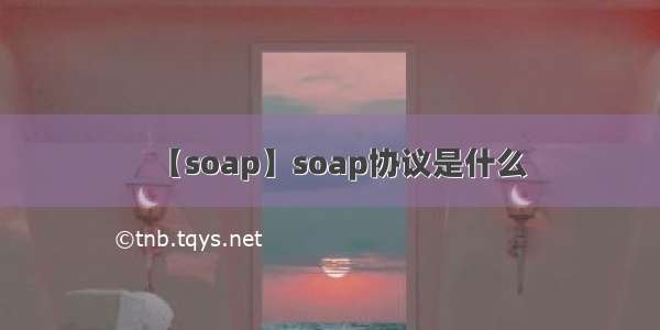 【soap】soap协议是什么