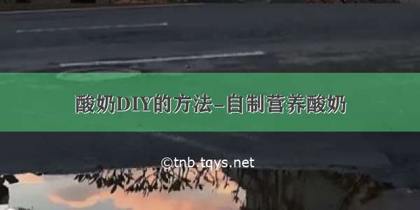 酸奶DIY的方法-自制营养酸奶