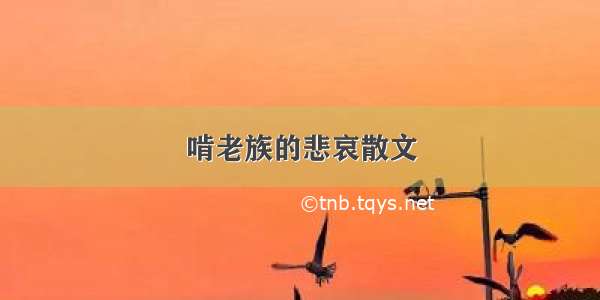 啃老族的悲哀散文