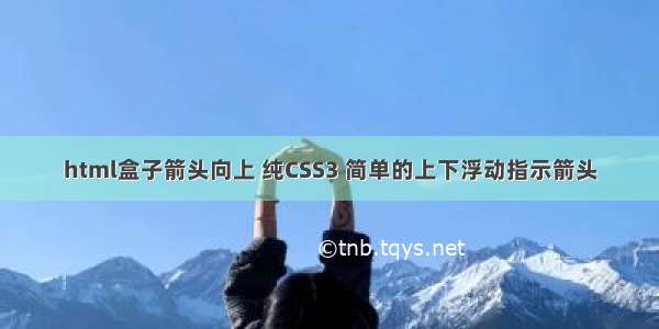 html盒子箭头向上 纯CSS3 简单的上下浮动指示箭头