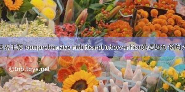 综合营养干预 comprehensive nutritional intervention英语短句 例句大全