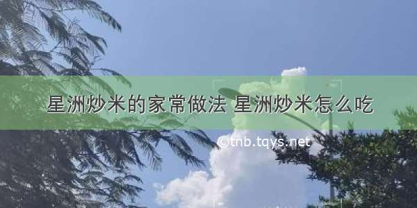 星洲炒米的家常做法 星洲炒米怎么吃