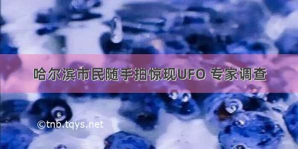 哈尔滨市民随手拍惊现UFO 专家调查