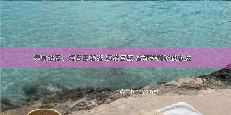 美食推荐：海苔杏鲍菇 麻婆豆腐 香辣爆鸭胗的做法