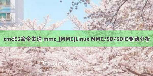 cmd52命令发送 mmc_[MMC]Linux MMC/SD/SDIO驱动分析