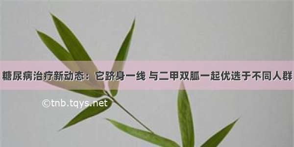 糖尿病治疗新动态：它跻身一线 与二甲双胍一起优选于不同人群