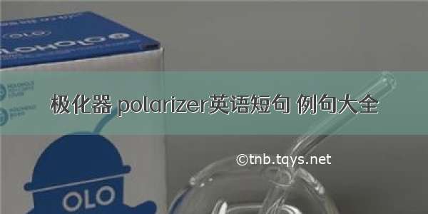 极化器 polarizer英语短句 例句大全