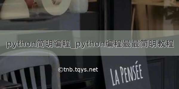 python简明编程_python编程最最简明教程