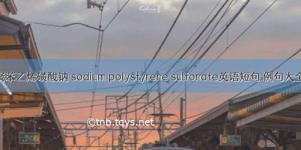 聚苯乙烯磺酸钠 sodium polystyrene sulfonate英语短句 例句大全