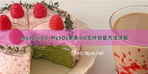 mysql .ibd_MySQL单表ibd文件恢复方法详解