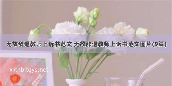 无故辞退教师上诉书范文 无故辞退教师上诉书范文图片(9篇)