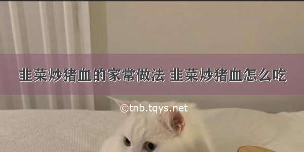 韭菜炒猪血的家常做法 韭菜炒猪血怎么吃