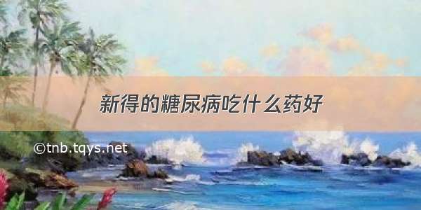 新得的糖尿病吃什么药好