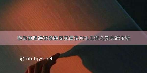 驻新加坡使馆提醒防范冒充DHL工作人员电信诈骗