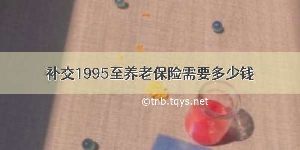 补交1995至养老保险需要多少钱