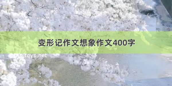 变形记作文想象作文400字