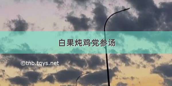 白果炖鸡党参汤