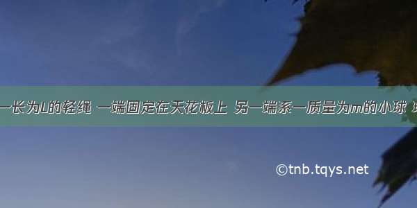 如图所示 一长为L的轻绳 一端固定在天花板上 另一端系一质量为m的小球 球绕竖直轴