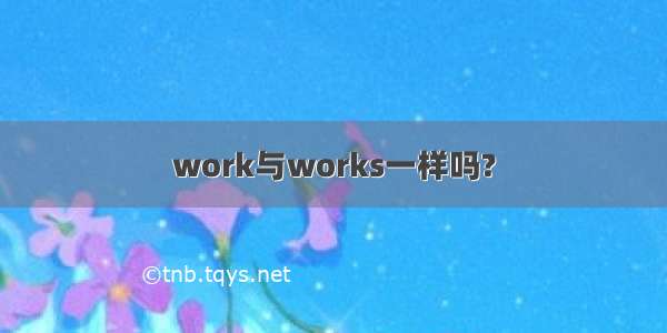 work与works一样吗?