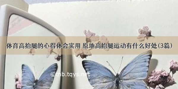 体育高抬腿的心得体会实用 原地高抬腿运动有什么好处(3篇)