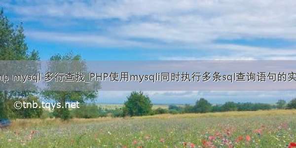 php mysql 多行查找_PHP使用mysqli同时执行多条sql查询语句的实例