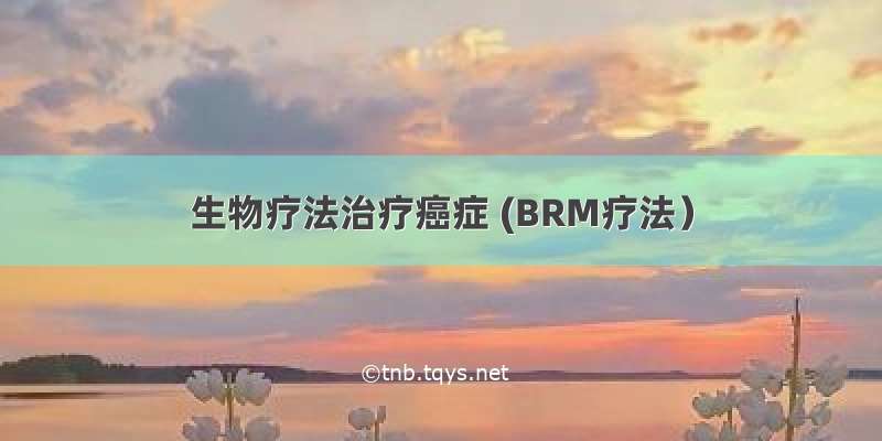 生物疗法治疗癌症 (BRM疗法）