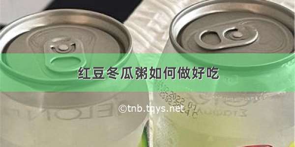 红豆冬瓜粥如何做好吃