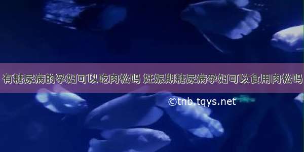 有糖尿病的孕妇可以吃肉松吗 妊娠期糖尿病孕妇可以食用肉松吗