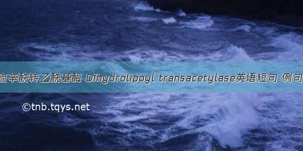 二氢硫辛酰转乙酰基酶 Dihydrolipoyl transacetylase英语短句 例句大全