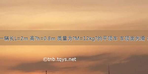 如图所示 一辆长L=2m 高?h=0.8m 质量为?M=12kg?的平顶车 车顶面光滑 在牵引力为