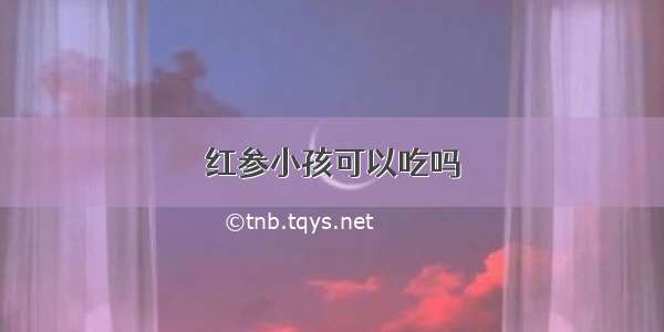 红参小孩可以吃吗