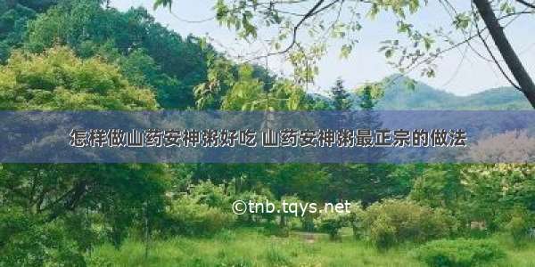 怎样做山药安神粥好吃 山药安神粥最正宗的做法