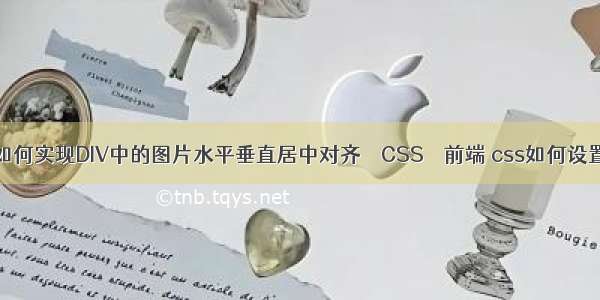 CSS中如何实现DIV中的图片水平垂直居中对齐 – CSS – 前端 css如何设置版权区