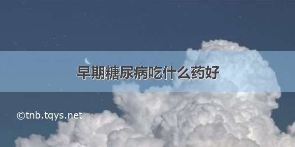 早期糖尿病吃什么药好