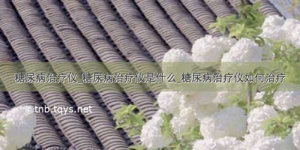 糖尿病治疗仪_糖尿病治疗仪是什么_糖尿病治疗仪如何治疗