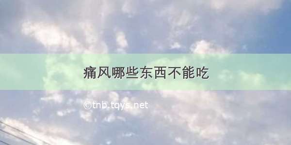 痛风哪些东西不能吃