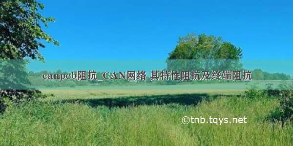 canpcb阻抗_CAN网络 其特性阻抗及终端阻抗