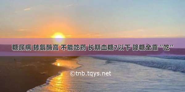 糖尿病 转氨酶高 不能吃药 长期血糖7以下 降糖全靠“吃”